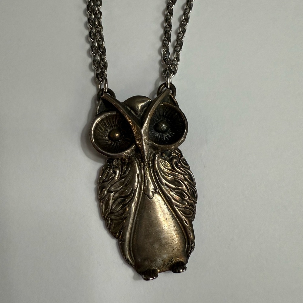 Spoon owl necklace